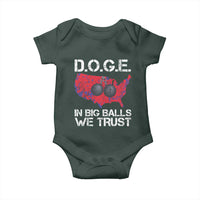 DOGE In Big Balls We Trust 2025 Baby Onesie Vintage American Map