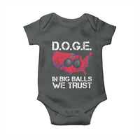 DOGE In Big Balls We Trust 2025 Baby Onesie Vintage American Map