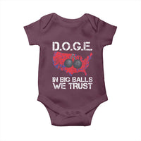 DOGE In Big Balls We Trust 2025 Baby Onesie Vintage American Map