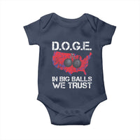 DOGE In Big Balls We Trust 2025 Baby Onesie Vintage American Map