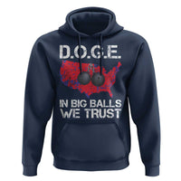 DOGE In Big Balls We Trust 2025 Hoodie Vintage American Map