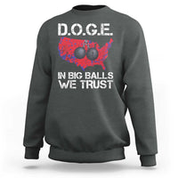DOGE In Big Balls We Trust 2025 Sweatshirt Vintage American Map