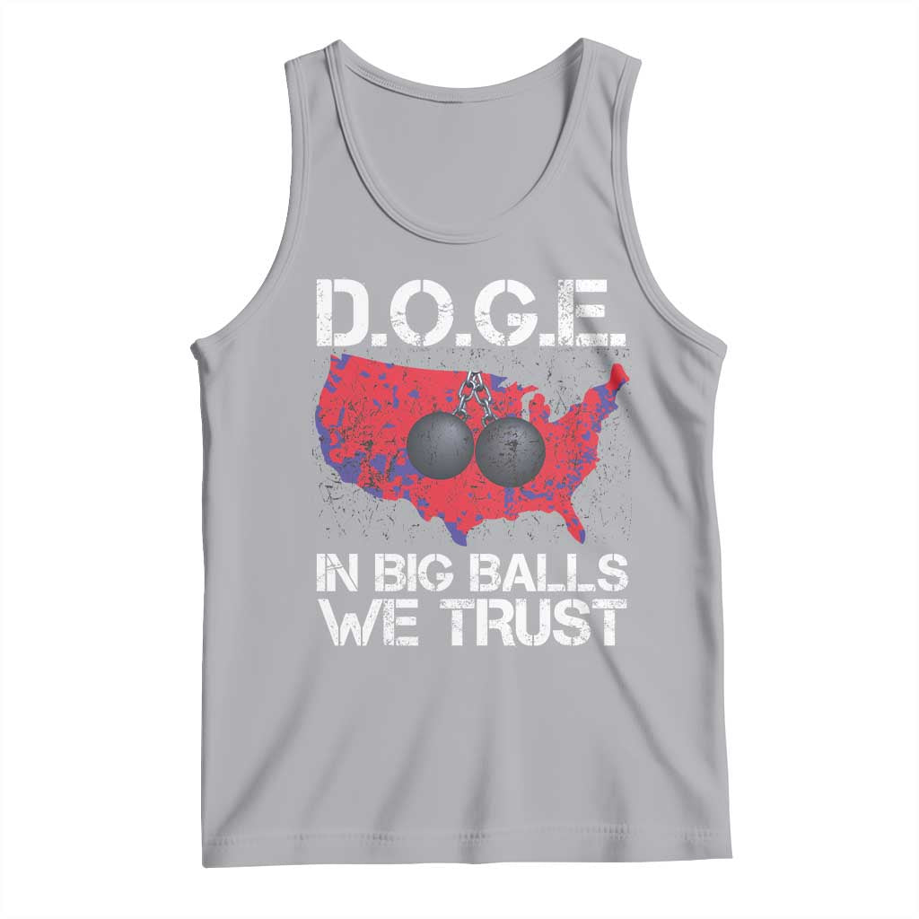 DOGE In Big Balls We Trust 2025 Tank Top Vintage American Map
