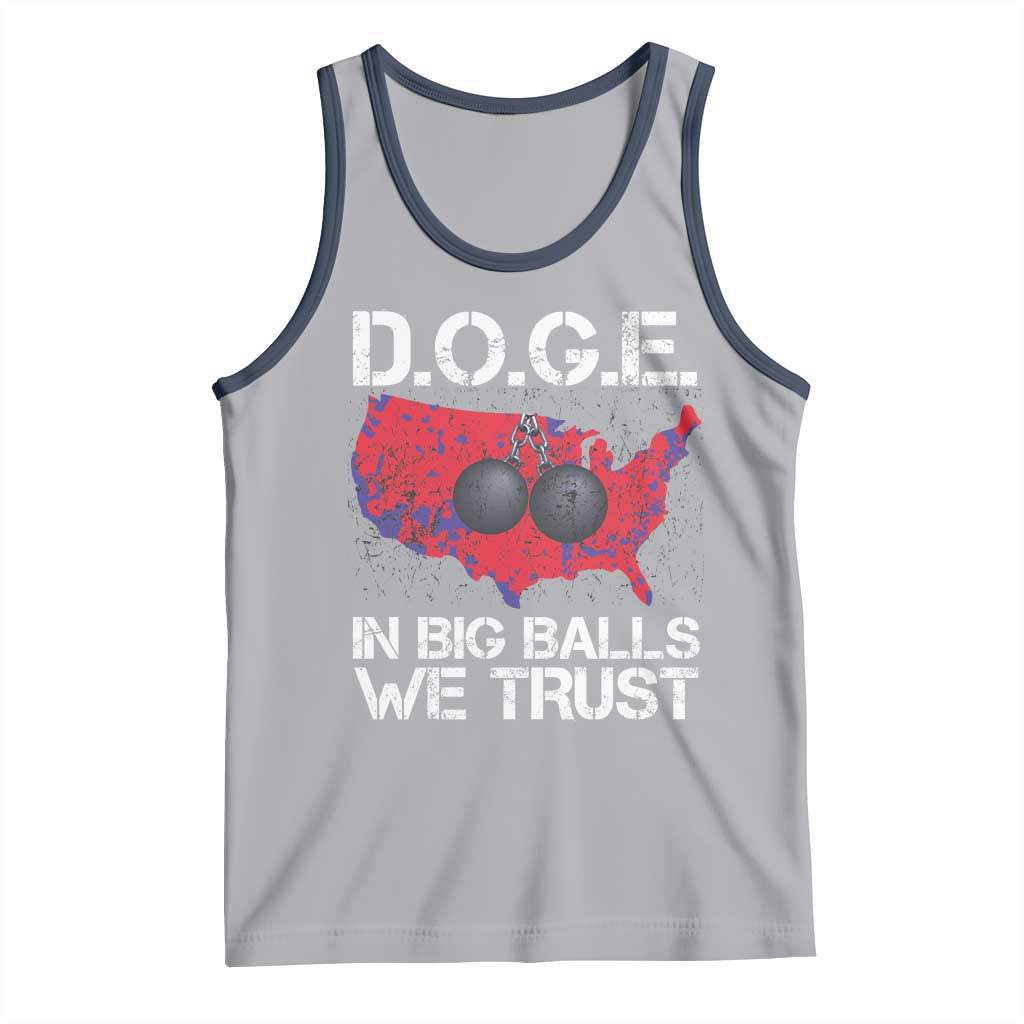 DOGE In Big Balls We Trust 2025 Tank Top Vintage American Map