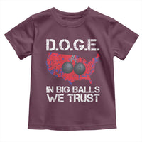 DOGE In Big Balls We Trust 2025 Toddler T Shirt Vintage American Map