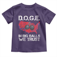 DOGE In Big Balls We Trust 2025 Toddler T Shirt Vintage American Map