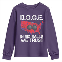 DOGE In Big Balls We Trust 2025 Youth Sweatshirt Vintage American Map