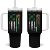 Funny St Patrick's Day Irish Beer Drinking Tumbler With Handle Vintage Irish American Flag - Wonder Print Shop