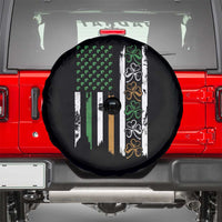 Funny Irish American Vintage Shamrock Flag Spare Tire Cover