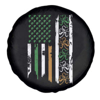 Funny Irish American Vintage Shamrock Flag Spare Tire Cover