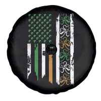 Funny Irish American Vintage Shamrock Flag Spare Tire Cover