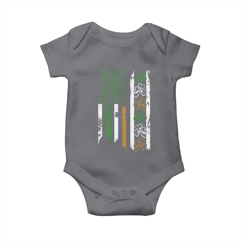Funny Irish American Vintage Shamrock Flag Baby Onesie