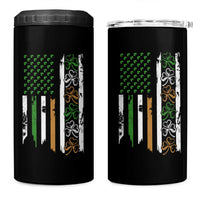 Funny Irish American Vintage Shamrock Flag 4 in 1 Can Cooler Tumbler