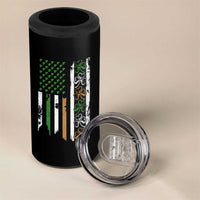 Funny Irish American Vintage Shamrock Flag 4 in 1 Can Cooler Tumbler