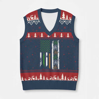 Funny Irish American Vintage Shamrock Flag V-Neck Knit Sweater Vest - Wonder Print Shop