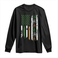 Funny Irish American Vintage Shamrock Flag Long Sleeve Shirt