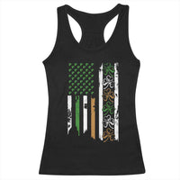 Funny Irish American Vintage Shamrock Flag Racerback Tank Top