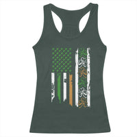Funny Irish American Vintage Shamrock Flag Racerback Tank Top