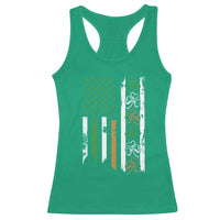 Funny Irish American Vintage Shamrock Flag Racerback Tank Top