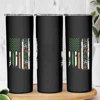 Funny Irish American Vintage Shamrock Flag Skinny Tumbler