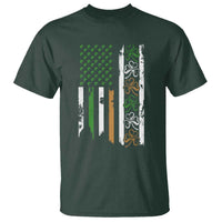 Funny Irish American Vintage Shamrock Flag T Shirt