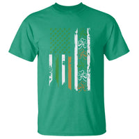 Funny Irish American Vintage Shamrock Flag T Shirt
