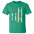 Funny Irish American Vintage Shamrock Flag T Shirt