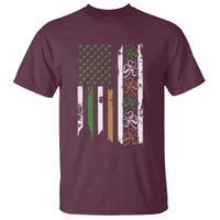 Funny Irish American Vintage Shamrock Flag T Shirt