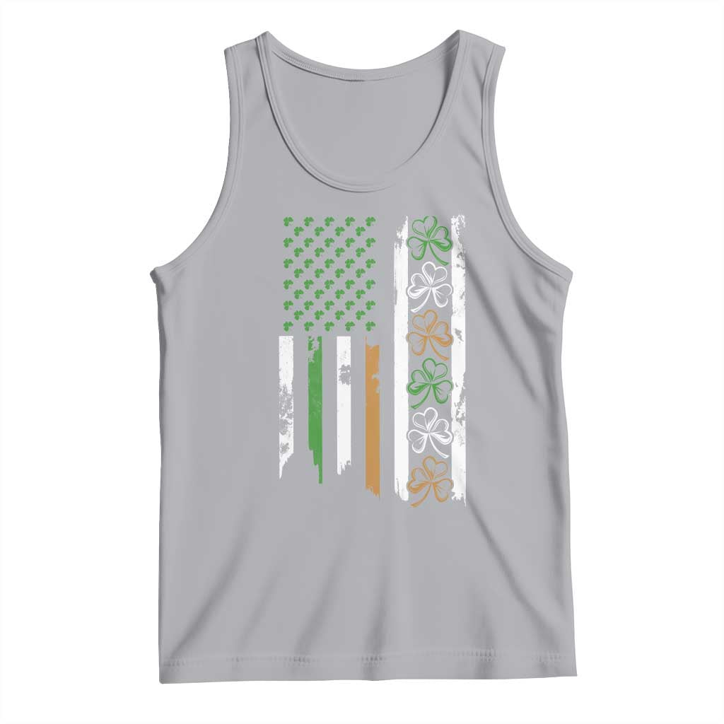 Funny Irish American Vintage Shamrock Flag Tank Top