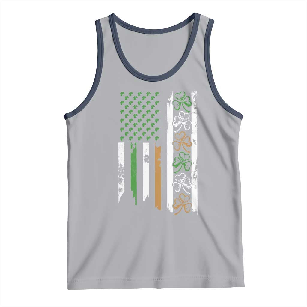 Funny Irish American Vintage Shamrock Flag Tank Top