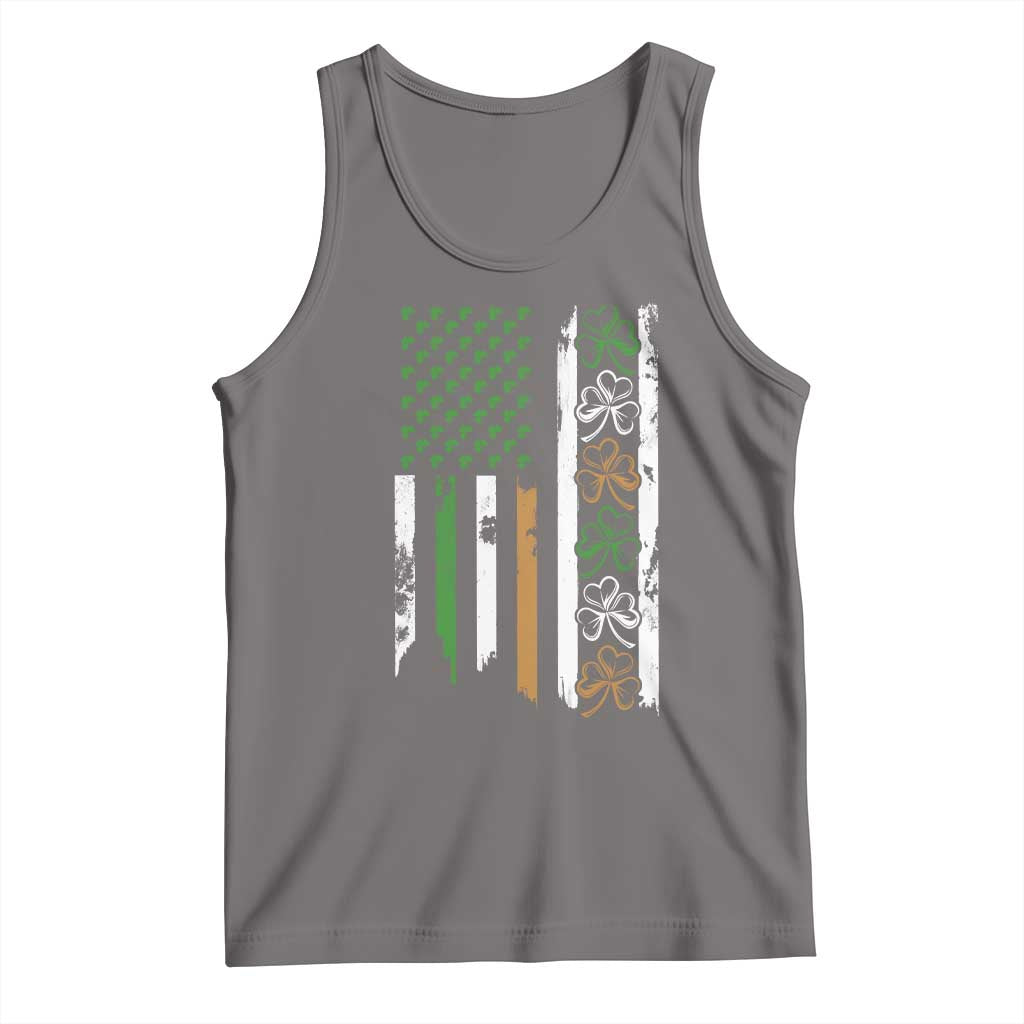 Funny Irish American Vintage Shamrock Flag Tank Top