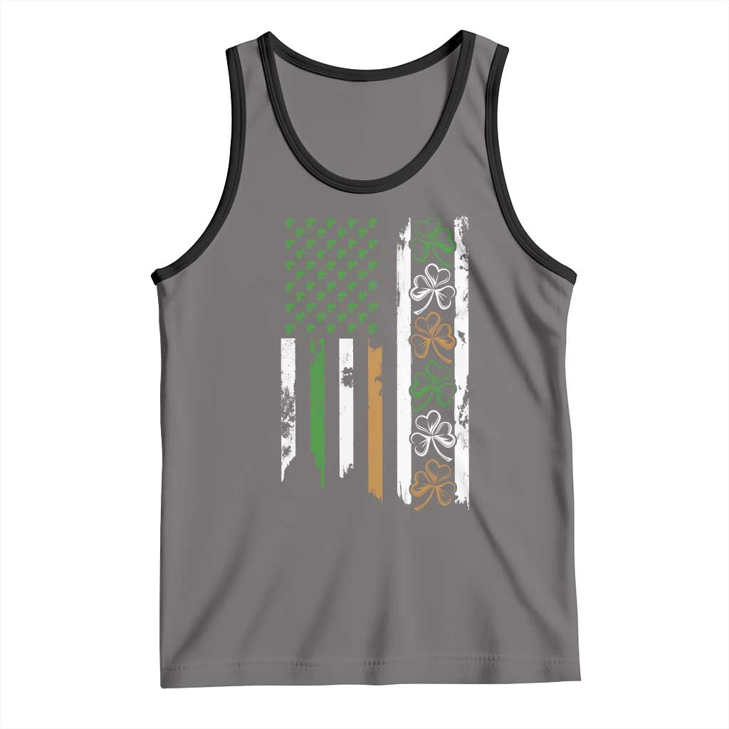 Funny Irish American Vintage Shamrock Flag Tank Top