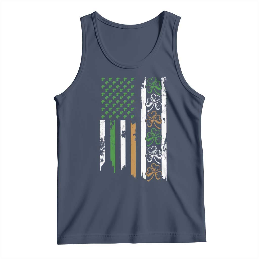 Funny Irish American Vintage Shamrock Flag Tank Top