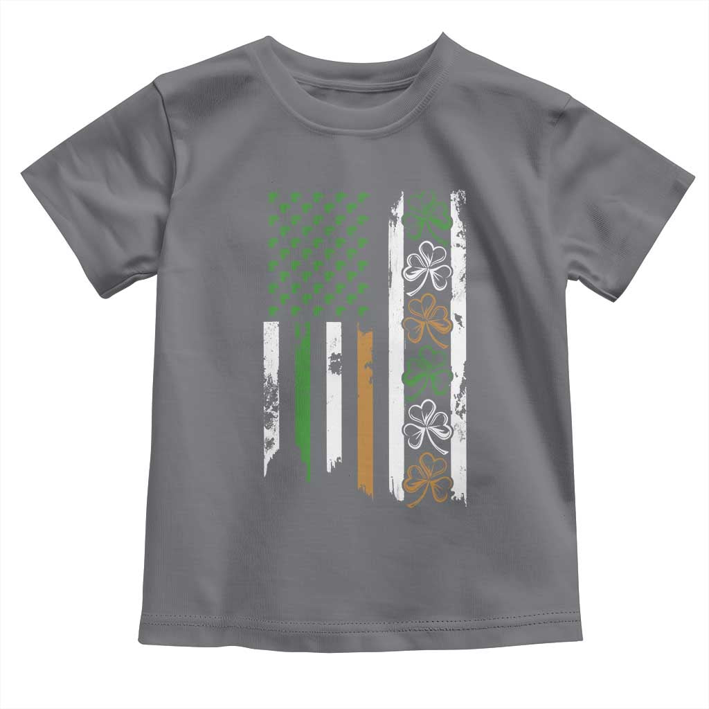 Funny Irish American Vintage Shamrock Flag Toddler T Shirt