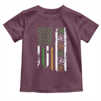 Funny Irish American Vintage Shamrock Flag Toddler T Shirt