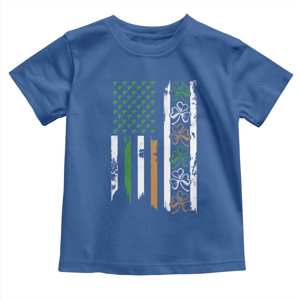 Funny Irish American Vintage Shamrock Flag Toddler T Shirt