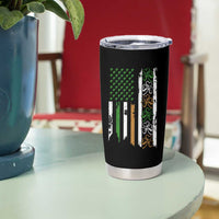 Funny Irish American Vintage Shamrock Flag Tumbler Cup
