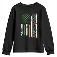 Funny Irish American Vintage Shamrock Flag Youth Sweatshirt