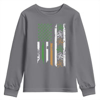 Funny Irish American Vintage Shamrock Flag Youth Sweatshirt