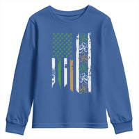 Funny Irish American Vintage Shamrock Flag Youth Sweatshirt