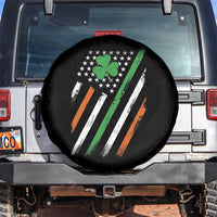 Funny Irish American Flag Shamrock Spare Tire Cover