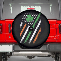 Funny Irish American Flag Shamrock Spare Tire Cover