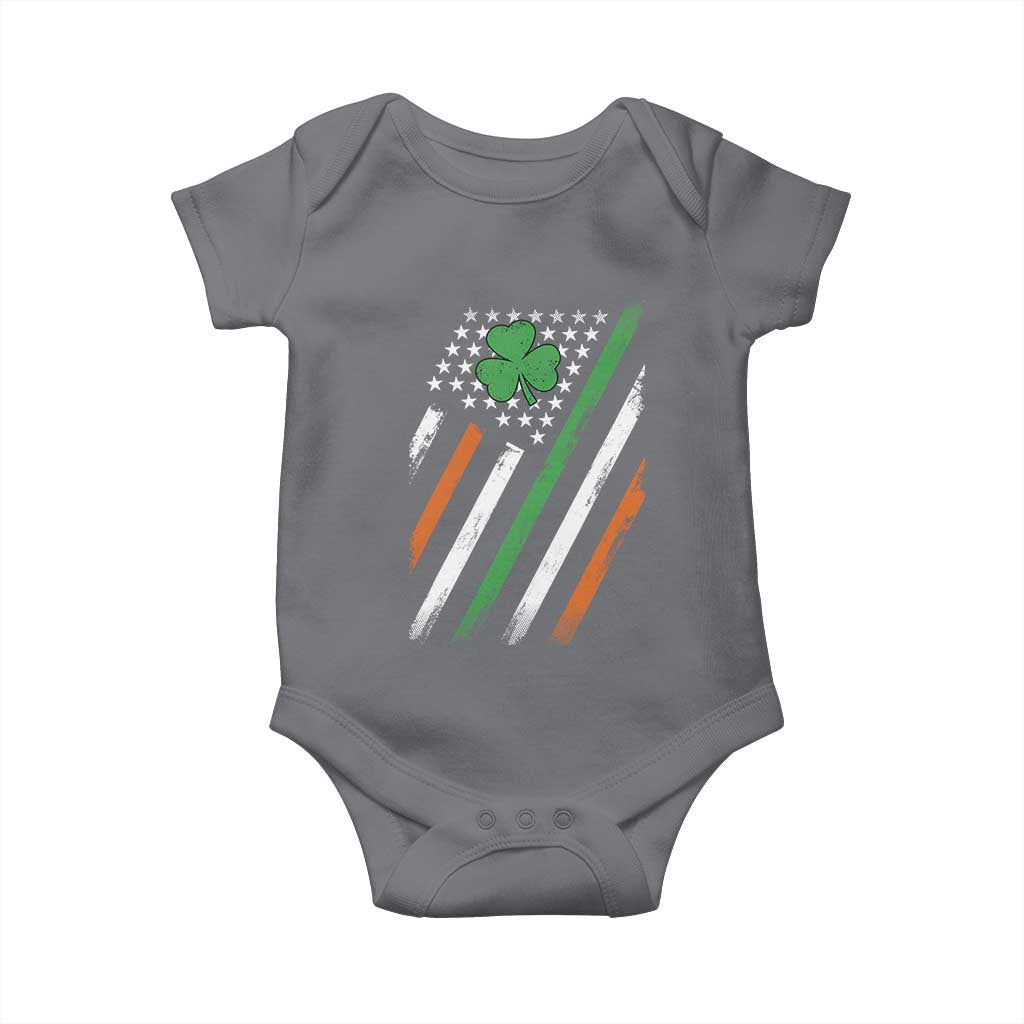 Funny Irish American Flag Shamrock Baby Onesie