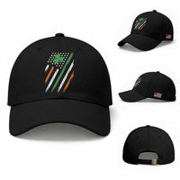 Funny Irish American Flag Shamrock Baseball Cap