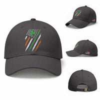 Funny Irish American Flag Shamrock Baseball Cap