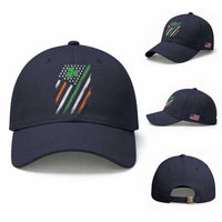 Funny Irish American Flag Shamrock Baseball Cap