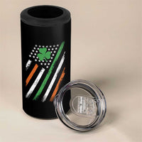 Funny Irish American Flag Shamrock 4 in 1 Can Cooler Tumbler