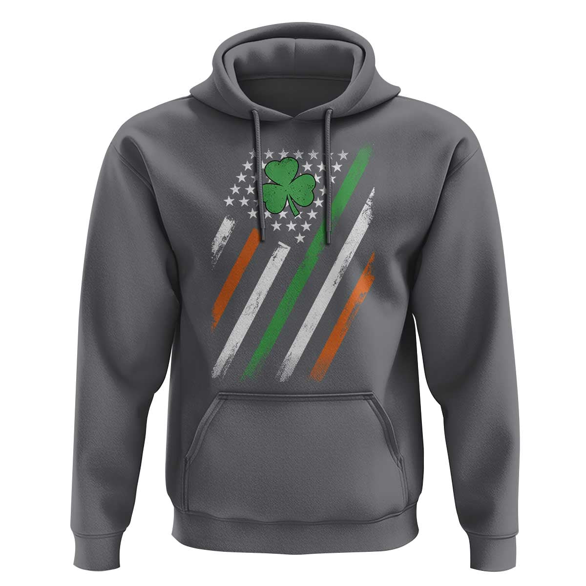Funny Irish American Flag Shamrock Hoodie