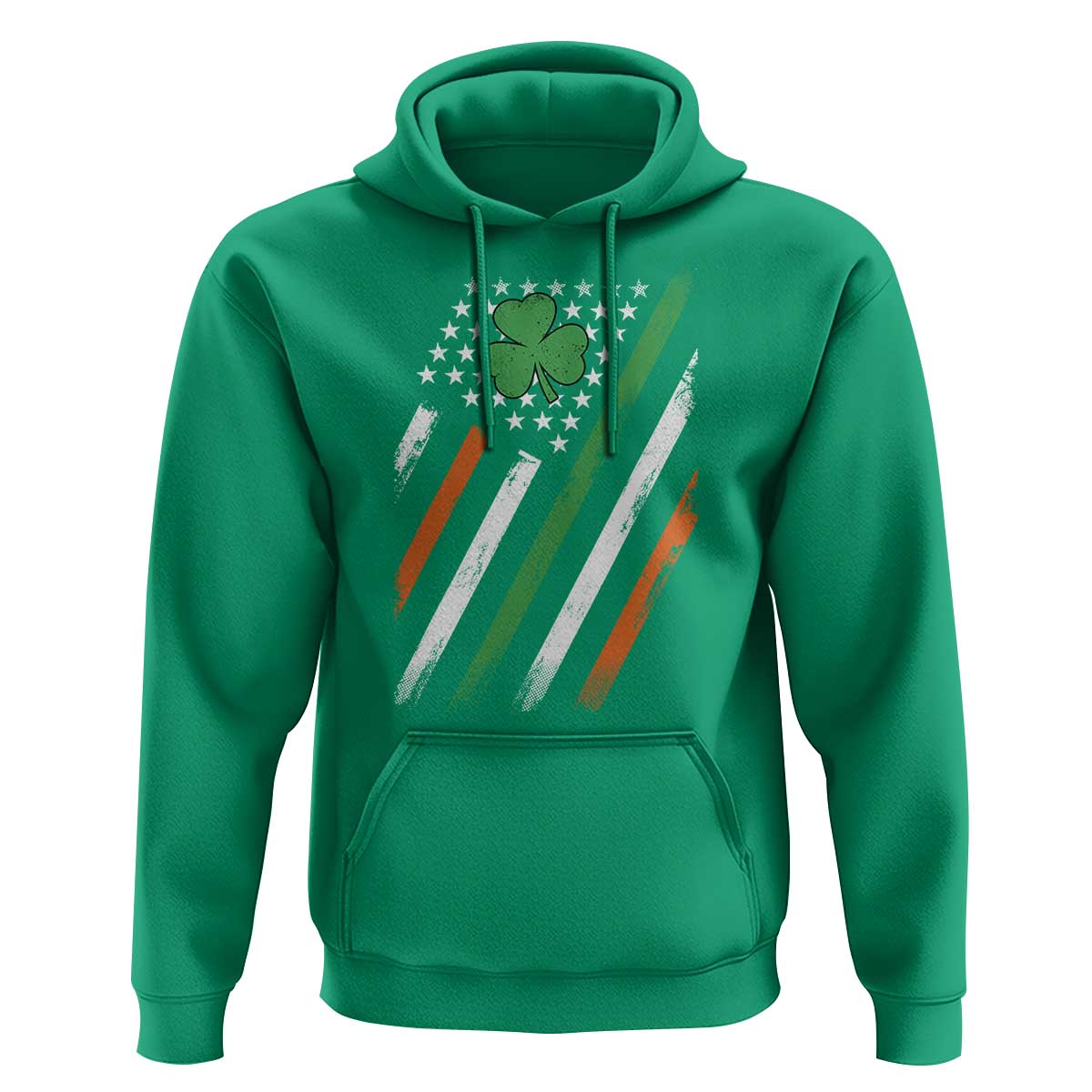 Funny Irish American Flag Shamrock Hoodie
