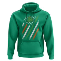 Funny Irish American Flag Shamrock Hoodie